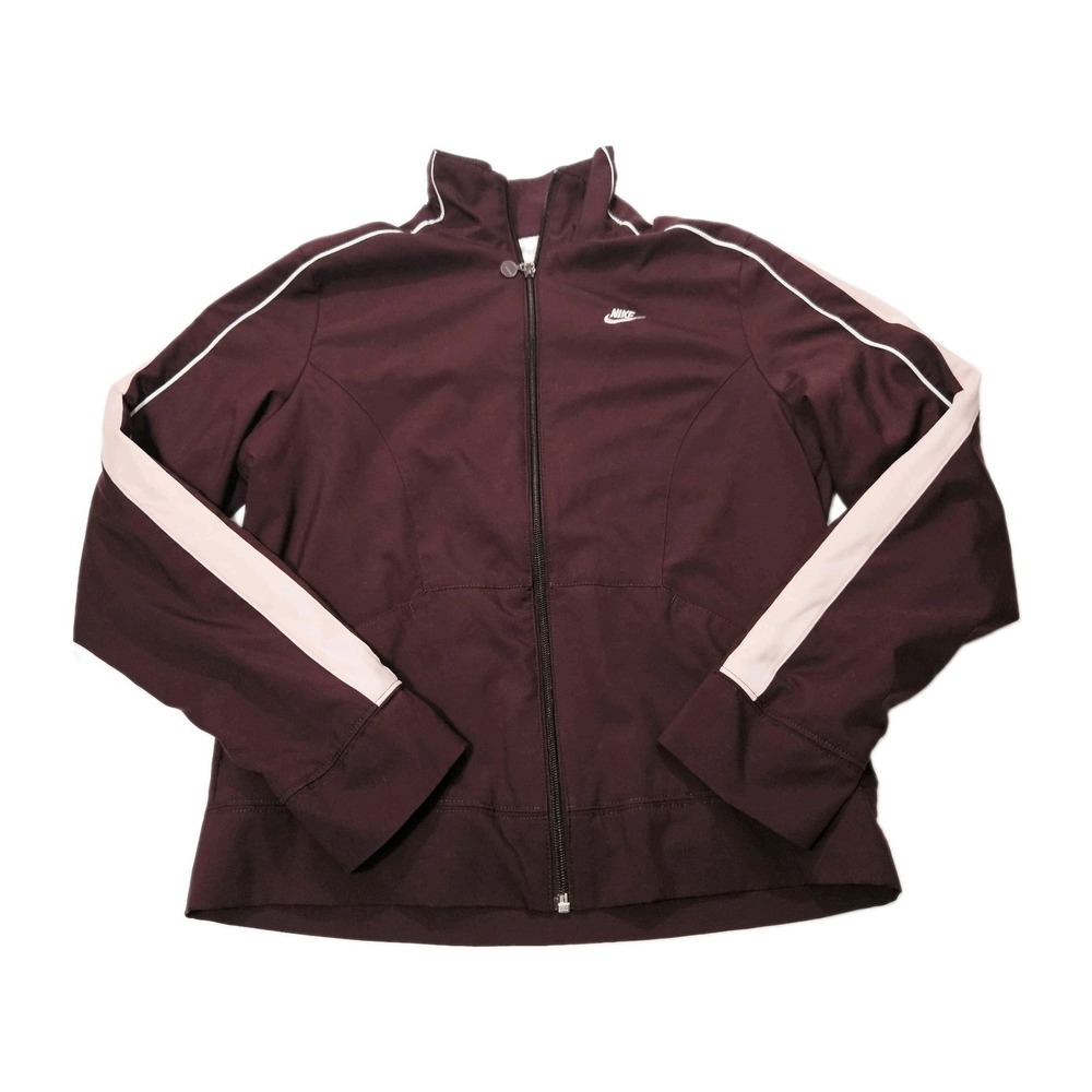 Nike Full Zip Polyester Plum‎ and Pink Light Track Jacket - Women's Small - B35